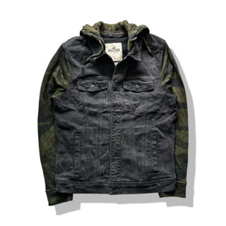 Hollister Camo Black Denim Jacket รอบอก 43”