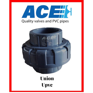 ACE PVC Socket Union ข้อต่อยูเนี่ยน สวมท่อสีฟ้าทากาว 2"-4" ช่วยให้การติดตั้งปั๊ม และอุปกรณ์ต่างๆ เข้ากับระบบท่อได้สะดวก