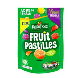 Rowntrees Fruit Pastilles Chewy Gummies 114g ราน์ ทรีพาสเทลผลไม้ชิววี่กัมมี่ 114g