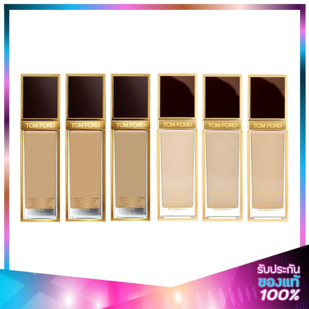 TOM FORD BEAUTY Shade And Illuminate Soft Radiance Foundation SPF 50/PA++++ ทอม ฟอร์ด บิวตี้ รองพื้นผสมกันแดด30ml
