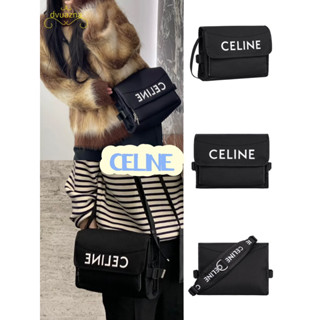 100% แบรนด์ใหม่และแท้ 23 ใหม่ CELINE ผ้าฝ้ายใยสังเคราะห์ผ้าถุงไปรษณีย์กระเป๋าสะพาย