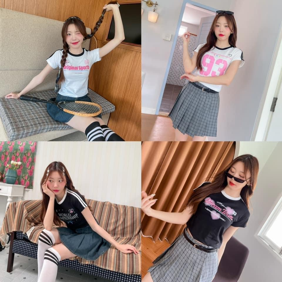 ใหม่ล่าสุด! 𝐦𝐢𝐧𝐢 𝐛𝐚𝐛𝐲 𝐭𝐞𝐞 ครอปพอดีตัว Sporty girl (สาวXS-S) " vol.2 "