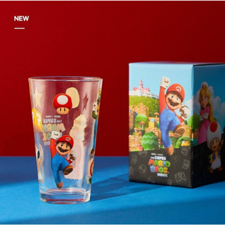 ( พร้อมส่ง ) Super Mario Glass แก้วมาริโอ้