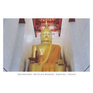 Postcard โปสการ์ดไทย วัดป่าเลไลยก์วรวิหาร จ.สุพรรณบุรี