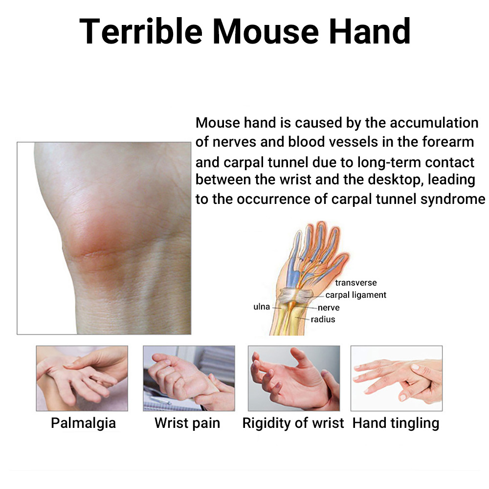 แผ่นรองเมาส์ ที่รองเมาส์ข้อมือ แบบซิลิโคน Mouse Pad with Gel Wrist เจลรองข้อมือ นิ่มสบายข้อมือ กันลื่น สำหรับพีซี คอมพิว