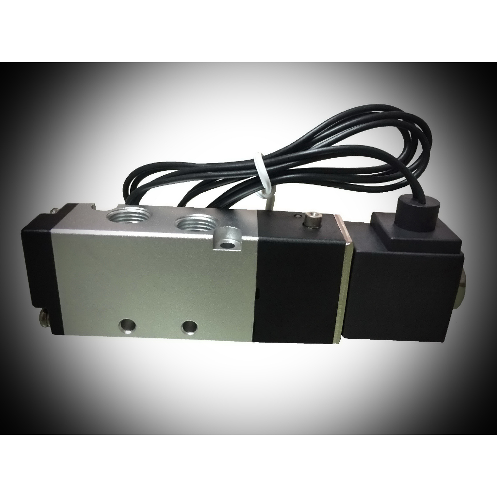 4V Solenoid Valve โซลินอยด์วาล์ว รุ่น 4V110-06  ชนิด 5/2 ทาง คอยล์ 1 ข้าง