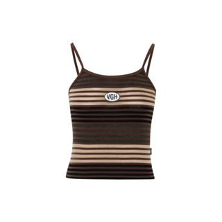 banner logo brown cami top