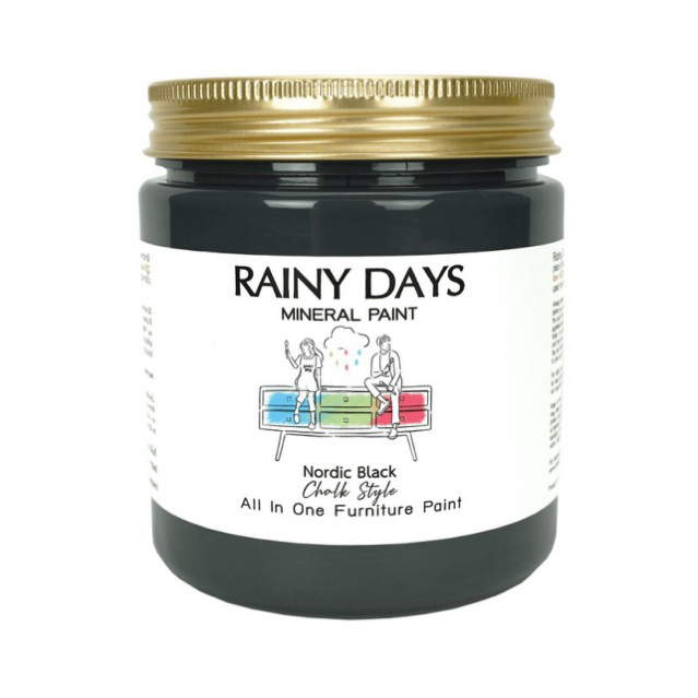 สีทาเฟอร์นิเจอร์,Chalk Stlye Paint (Nordic Black) ,สีทาไม้ ,DIY Paint ,ของตกแต่งบ้าน,งานฝีมือ,เป็นมิตรกับสิ่งแวดล้อม