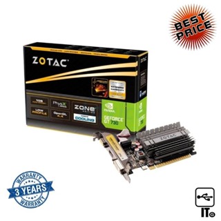 VGA ZOTAC GEFORCE GT 730 ZONE EDITION - 2GB DDR3 [ZT-71113-20L] ประกัน 3Y การ์ดจอ กราฟิกการ์ด