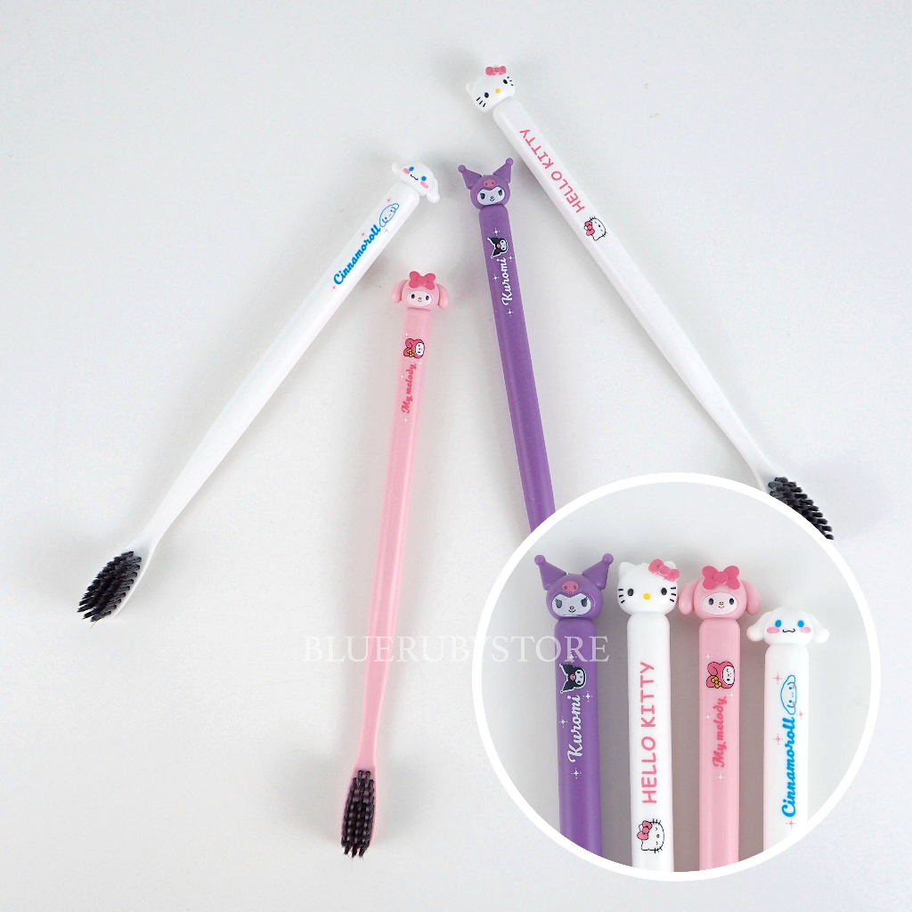 แปรงสีฟันชาร์โคล ลายการ์ตูน ขนแปรงปลายเรียวเล็ก 0.01mm
