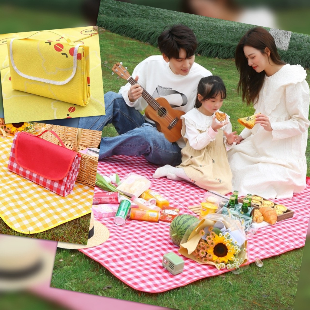 เสื่อ พับได้ เสื่อปิคนิค เสื่อชายหาด กันน้ำ หนาทนทาน ปูพื้น ขนาด 150x100 ซม. พกพาสะดวก