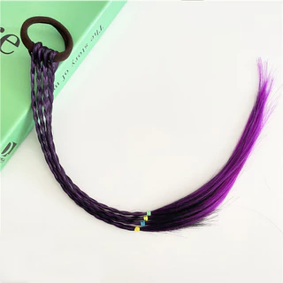 พร้อมส่งเครื่องประดับผม วิกผมถักติดผม สีสันสดใสสไตล์เกาหลีสำหรับเด็กผู้หญิง