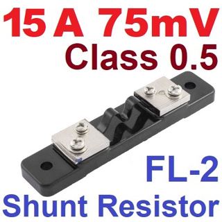 15A 75mV FL-2 class 0.5 DC Current Shunt Resistor โมดูลวัดแรงดันและกระแสไฟฟ้า