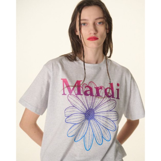 พร้อมส่ง 🇰🇷แท้ 💯% MARDI T-SHIRT​​ อปก​ ครบ​  Free size MARDI MERCREDI TSHIRT FLOWERMARDI GRADATION_HEATHER PURPLE