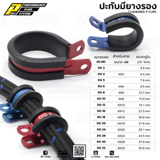 ปะกับ ปะกับล๊อคสาย ปะกับมียางรอง ยี่ห้อ PPRC Rubber Cushion Clamp (เลือกสี และ ขนาดก่อนสั่งซื้อนะคะ)