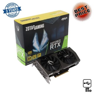 VGA ZOTAC GEFORCE RTX 3050 AMP - 8GB GDDR6 [ZT-A30500F-10M] ประกัน 3Y การ์ดจอ กราฟิกการ์ด