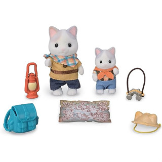 ชุดตุ๊กตา/เฟอร์นิเจอร์ Sylvanian Families [Pounding Expedition Set-Latte Cat Brothers-] Ko-76 ST Mark Certified อายุ 3+ ของเล่นบ้านตุ๊กตา Sylvanian Families EPOCH