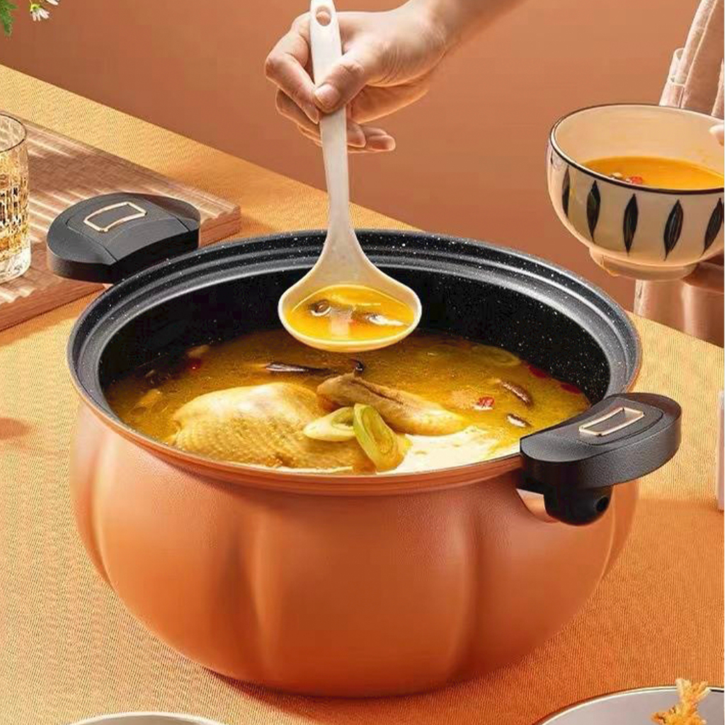 หม้อแรงดัน ทรงฟักทอง หม้อความดันหม้อแรงดันเคลือบNON - STICK หม้อตุ๋นอัดแรงดัน หม้อความดันขนาดใหญ่ - รูปที่ 5