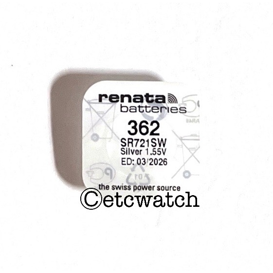 พร้อมส่ง> ถ่านกระดุม Renata SR721SW / 362 Swiss made 1 ก้อน