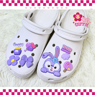 ตัวติดรองเท้า Crocs Jibbitz ลาย Bunny สีม่วง 1 เซ็ท จำนวน 9 ชิ้น สินค้าพร้อมส่งจากไทย จัดส่งเร็ว