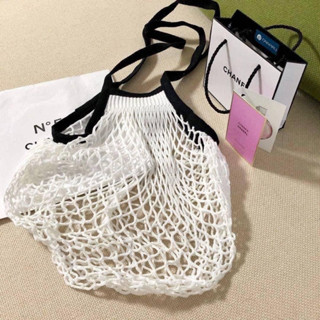 แท้💯 CHANEL Factory No.5 Mesh Crochet Net Tote Beach Bag กระเป๋าชาแนล