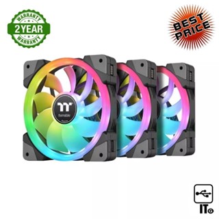 FAN CASE 12CM THERMALTAKE SWAFAN EX12 RGB BLACK (PACK 3, CL-F143-PL12SW-A) พัดลมเคส ประกัน 2Y