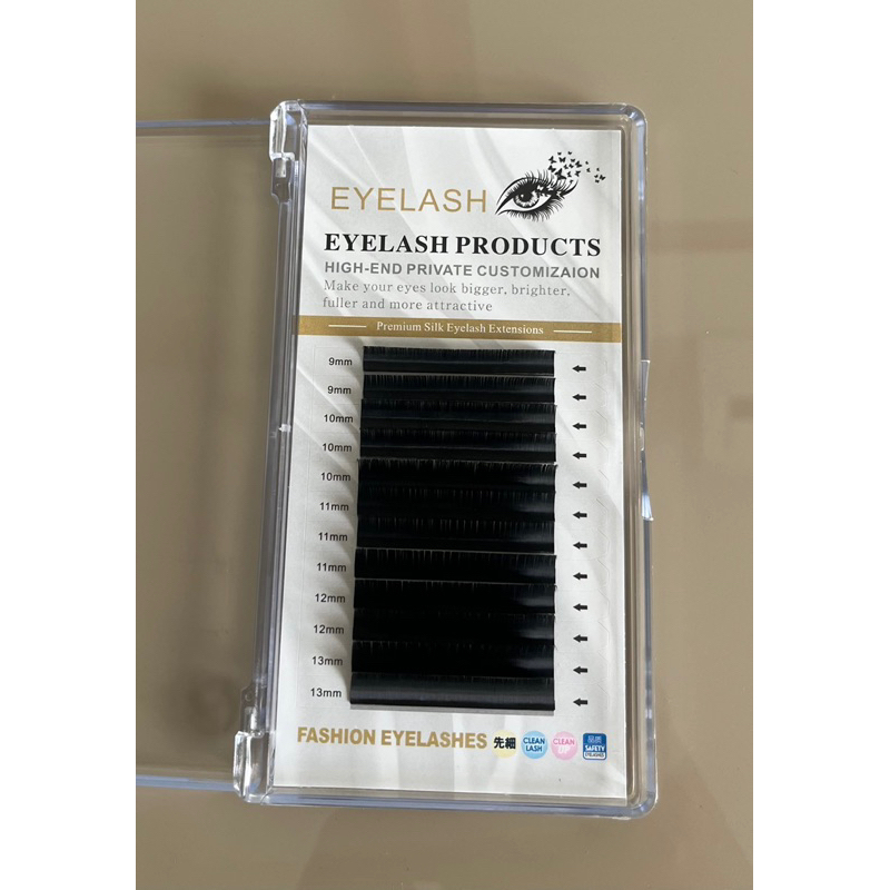 ขนตา Douyin ต่อทรงขนตาWetlook Anime Douyin ความยาว 9-13มม ความงอน C D ความหนา 0.05