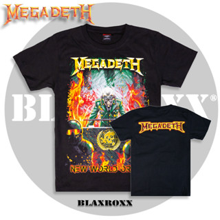 Blaxroxx เสื้อวง ลิขสิทธิ์แท้ Megadeth (MGD004) ผ้า Supersoft cotton