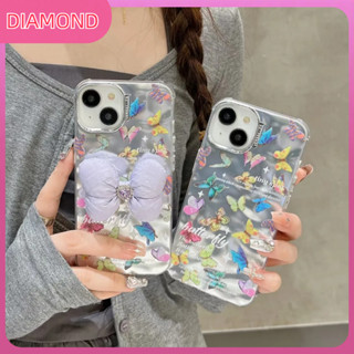 💲คูปองเคลม💲เคสไอโ case for iphone 11 12 ผีเสื้อหลากสี เคส 14 13 12 11 pro max การป้องกันที่ครอบคลุม ทนทาน ชุบ