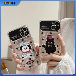 💲คูปองเคลม💲เคสไอโ case for iphone 11 12 ลูกแมวลายจุด เคส 14 13 12 11 pro max การป้องกันเต็มรูปแบบ ทนทาน ชุบ