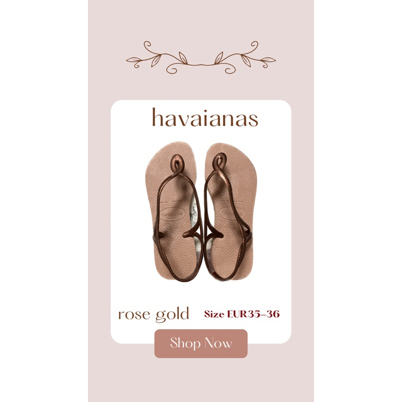 รองเท้าแตะรัดส้นแบรนด์havaianasแท้✨ไซส์35-36