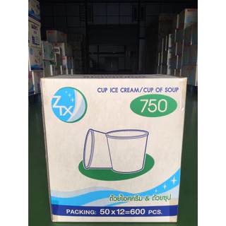 ZTX ถ้วยกระดาษ750cc.(600pcs/ลัง)