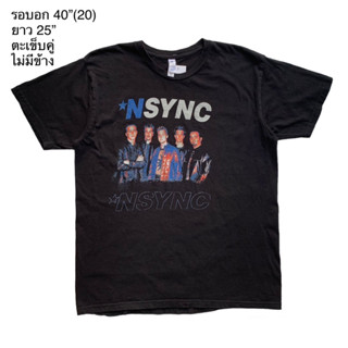 🌼มือ2🌼เสื้อยืดวง NSYNC วงดังยุค 90 พื้นดำ