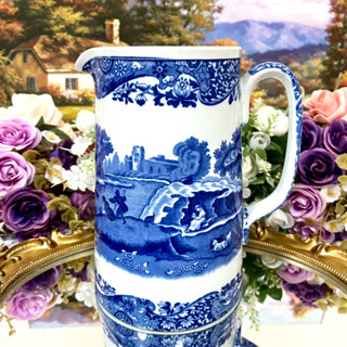 Spode Blue Italian Jug เหยือก สูง 18 ซม แสตมป์ฟ้า