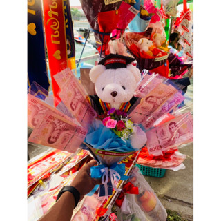 🎓💸🐻‍❄️🎁_ช่อหมีชุดครุยราชภัฏภาคกลาง🙏🎓🎓👑🌟👍  🌟❤️ มี4 แถบสี  น้ำเงิน  ชมพู ส้ม ขาว สนใจสั่งได้เลยจ้าา_🙏🏻😇  🎉⭐️⚡️