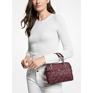 พร้อมส่ง 🇺🇸แท้ 💯% Michael Kors Blaire Extra-Small Logo Duffel Crossbody Bag in Merlot