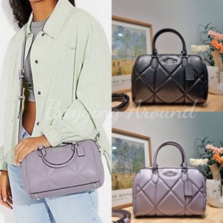 C.O.A.C.H ROWAN SATCHEL WITH PUFFY DIAMOND QUILTING