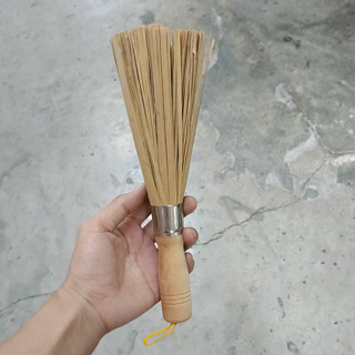 แปรงขัดกระทะ ที่ทำความสะอาดกระทะ ไม้ไผ่