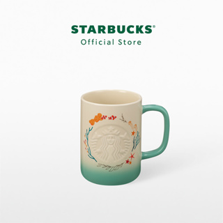 Starbucks Ceramic Gradient Green W/Ocean Ring Mug 16oz. แก้วน้ำสตาร์บัคส์เซรามิก ขนาด 16ออนซ์ A11145311