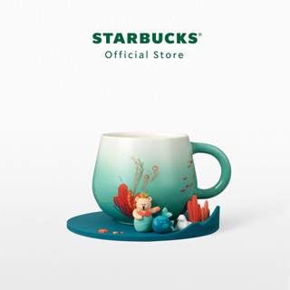 Starbucks Ceramic Blue 3D Siren &amp; The Earth Base Mug 12oz. แก้วน้ำสตาร์บัคส์เซรามิก ขนาด 12ออนซ์ A11145336