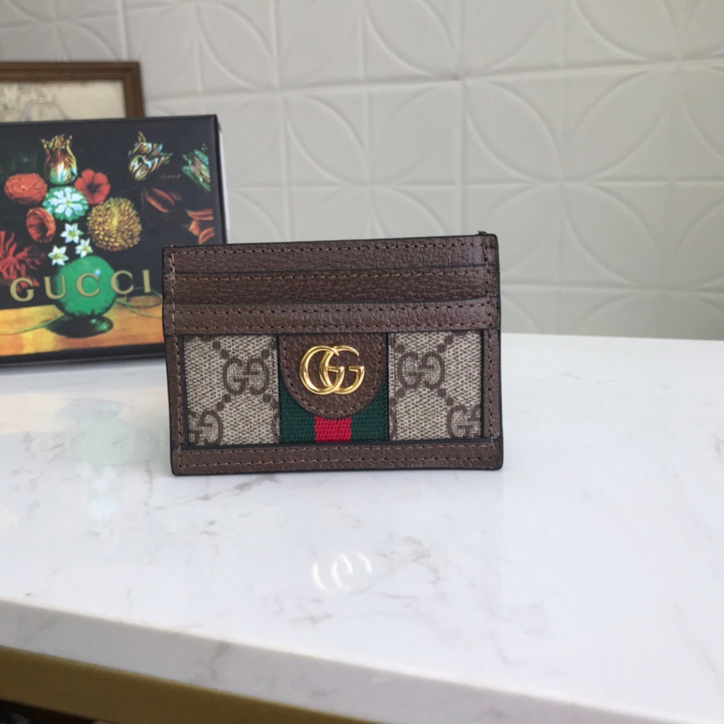 The new 100%genuine Gucci/Ophidia/GG Supreme/GG Marmont/Animalier series card bag