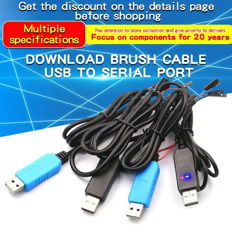 PL2303 TA สาย USB TTL RS232แปลง Serial สาย PL2303TA ใช้งานร่วมกับ Win7 Win8 Win10