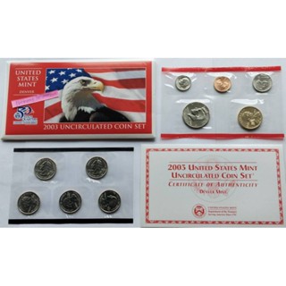 ชุดเหรียญ USA  Mint Set 10 เหรียญ ปี 2003-D