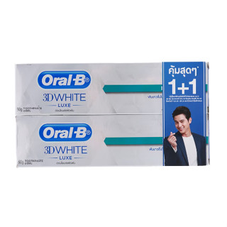 Oral-B ออรัลบี ยาสีฟัน ทรีดีไวท์ ลุกซ์  เฟรชเบรธ 90กรัม แพ็ค 2 (4987176025203)