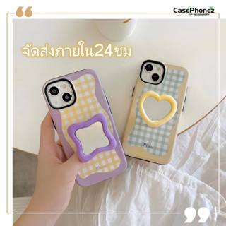 💚จัดส่งภายใน24ชม💚เคส for iPhone 11 14 Pro Max Case for iPhone 12 13 ป้องกันการตก การป้องกัน น่ารัก รูปหัวใจ พร้อมขาตั้ง