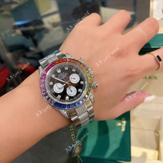 Pre order นาฬิกาข้อมือ dayto na RL rainbow fully diamond 40mm รอสินค้าไม่นานค่ะ