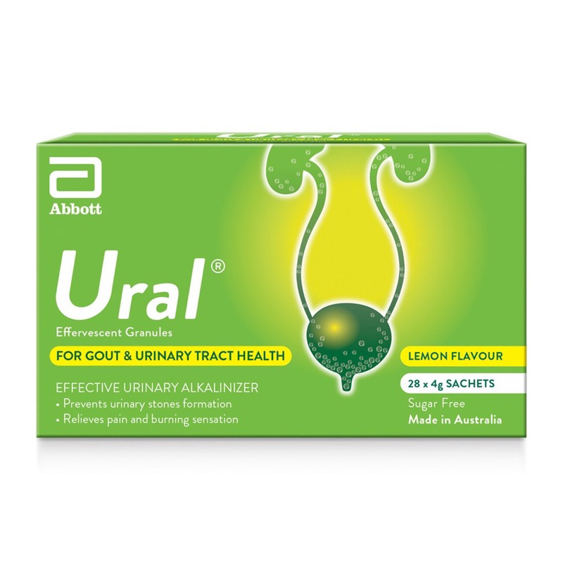 Ural Effervescent Granules 28's For Gout and Urinary Tract Health (Expiry: 01/2027)