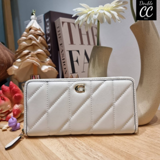 (แท้ 💯%‼ from Factory) 🔆 Model C8570 ACCORDION  ZIP WALLET WITH PILLOW QUILTING