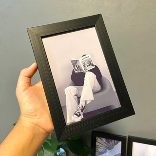 [รหัสWB] กรอบรูปแต่งห้อง (ลายคุมโทนขาว-ดำ) ขนาด4x6นิ้ว กรอบรูปมินิมอล แขวนและตั้งโต๊ะได้ หรือสำหรับใช้เป็นพร็อพถ่ายรูป