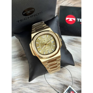 ⌚️Technos Swiss Gold Dial Date Unisex Watch